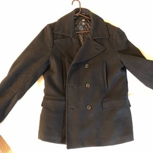 Peacoat Jacket Black Size Medium M 42R Pea coat